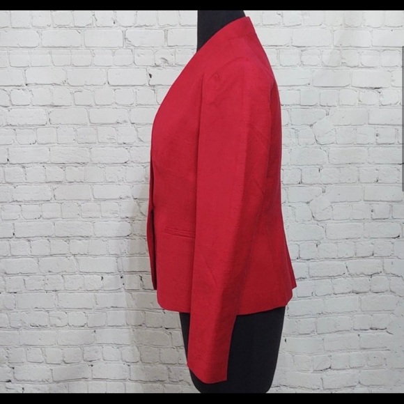 Loft Size 6 Fully Lined Red Blazer - Picture 4 of 8